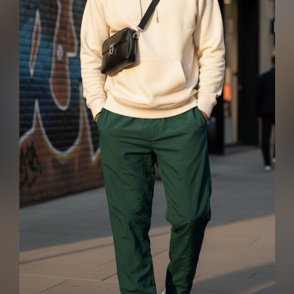 A-COLD-WALL* Samuel Ross Technical Nylon Track Pants - Forest Green XXL